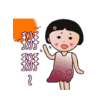 Round face Q girl（個別スタンプ：10）