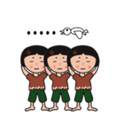 Round face Q girl（個別スタンプ：18）