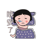 Round face Q girl（個別スタンプ：24）