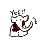 Elephant Sticker-winter-（個別スタンプ：21）