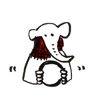 Elephant Sticker-winter-（個別スタンプ：35）