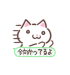 吹き出し顔文字風ねこ 基本パック2/2（個別スタンプ：21）