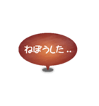 One word of a balloon (Red)（個別スタンプ：18）
