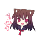 白黒猫耳っ娘スタンプ（個別スタンプ：2）