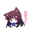 白黒猫耳っ娘スタンプ（個別スタンプ：3）