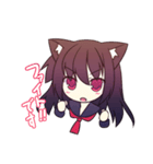 白黒猫耳っ娘スタンプ（個別スタンプ：5）