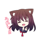 白黒猫耳っ娘スタンプ（個別スタンプ：7）
