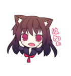 白黒猫耳っ娘スタンプ（個別スタンプ：8）
