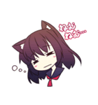 白黒猫耳っ娘スタンプ（個別スタンプ：9）