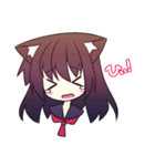 白黒猫耳っ娘スタンプ（個別スタンプ：10）