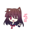 白黒猫耳っ娘スタンプ（個別スタンプ：12）