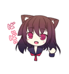 白黒猫耳っ娘スタンプ（個別スタンプ：14）