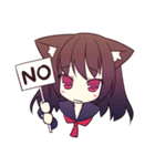 白黒猫耳っ娘スタンプ（個別スタンプ：16）