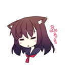 白黒猫耳っ娘スタンプ（個別スタンプ：17）