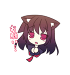 白黒猫耳っ娘スタンプ（個別スタンプ：19）