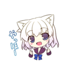 白黒猫耳っ娘スタンプ（個別スタンプ：21）