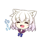 白黒猫耳っ娘スタンプ（個別スタンプ：22）