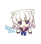 白黒猫耳っ娘スタンプ（個別スタンプ：24）