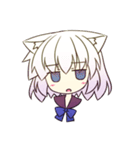 白黒猫耳っ娘スタンプ（個別スタンプ：26）