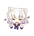 白黒猫耳っ娘スタンプ（個別スタンプ：27）