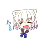白黒猫耳っ娘スタンプ（個別スタンプ：33）