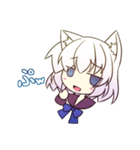 白黒猫耳っ娘スタンプ（個別スタンプ：36）