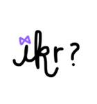 girl with purple bow（個別スタンプ：2）
