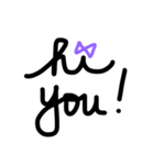 girl with purple bow（個別スタンプ：9）