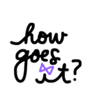 girl with purple bow（個別スタンプ：13）