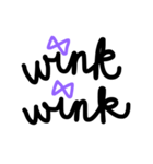 girl with purple bow（個別スタンプ：14）