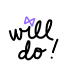 girl with purple bow（個別スタンプ：16）