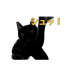 黒猫のアニメーションスタンプ（個別スタンプ：4）
