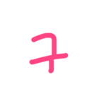 韓国数字と笑笑（個別スタンプ：9）