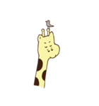 キリンちゃんとウシツツキ（個別スタンプ：24）