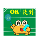 QQ crab life two Badminton（個別スタンプ：15）