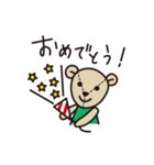 CHECK＆STRIPE ロンドンくまのスタンプ（個別スタンプ：4）