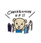 CHECK＆STRIPE ロンドンくまのスタンプ（個別スタンプ：39）