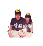 Fat boy＆cute girl（個別スタンプ：14）