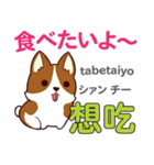 食いしん坊な犬 日本語台湾語（個別スタンプ：1）