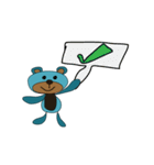 Bear Bear Blue（個別スタンプ：34）