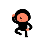 下手カワシリーズ！クロちゃんの変なポーズ（個別スタンプ：6）