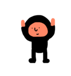 下手カワシリーズ！クロちゃんの変なポーズ（個別スタンプ：26）