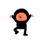 下手カワシリーズ！クロちゃんの変なポーズ（個別スタンプ：32）