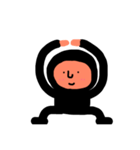 下手カワシリーズ！クロちゃんの変なポーズ（個別スタンプ：39）