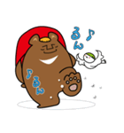 山びとの冬に使えるスタンプ（クマ）（個別スタンプ：1）