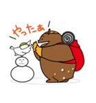 山びとの冬に使えるスタンプ（クマ）（個別スタンプ：8）