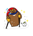 山びとの冬に使えるスタンプ（クマ）（個別スタンプ：36）