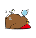 山びとの冬に使えるスタンプ（クマ）（個別スタンプ：40）