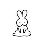 白うさぎぴょん吉（個別スタンプ：1）
