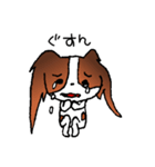 元気なパピヨン（個別スタンプ：7）